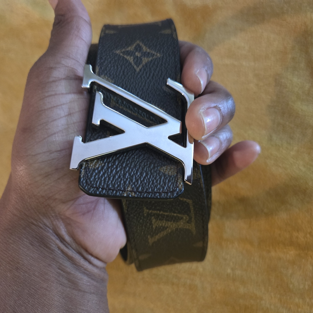 Used Louis Vuitton Bron And Tan Male Monogram Belt